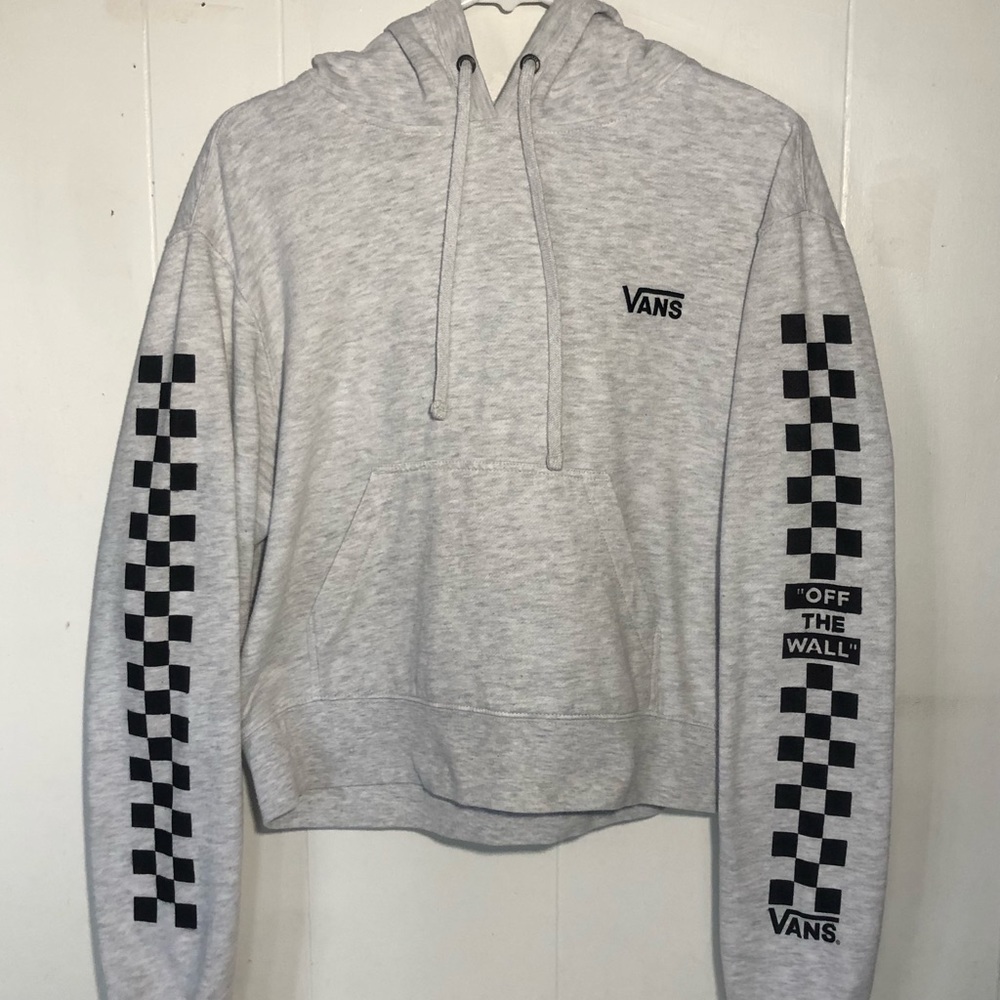 White cropped hoodie